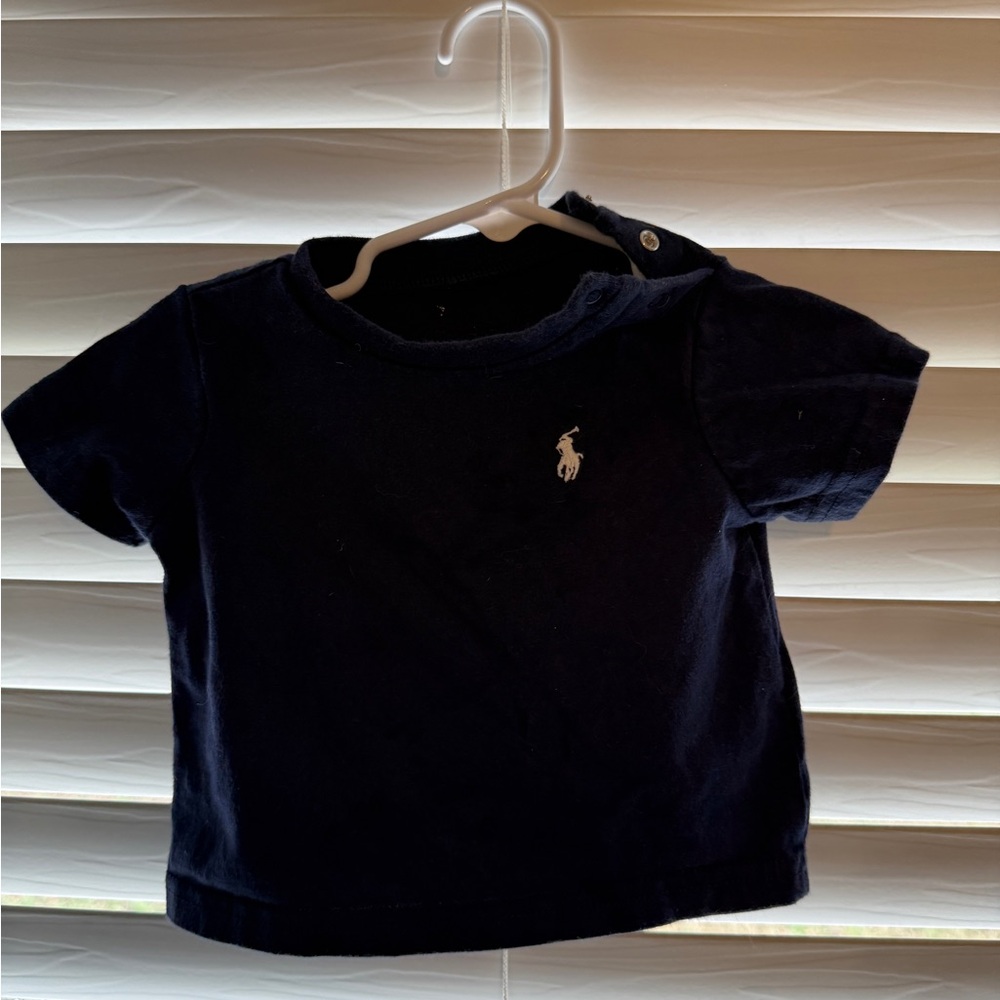Ralph Lauren Navy Short Sleeve Polo Tee with White Pony